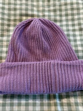 Abercrombie & Fitch Lavender Ribbed Knit Beanie